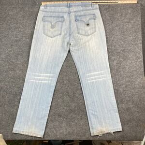 ASK Mens Denim Jeans Size 44x34 Light Blue Straight Leg Casual Everyday
